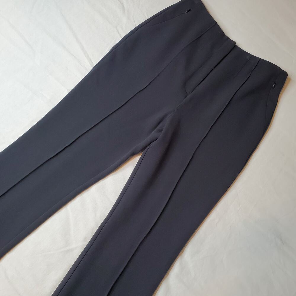 Anthropologie Women's Size 6 Pintuck Front Flare Leg Trouser Blue
